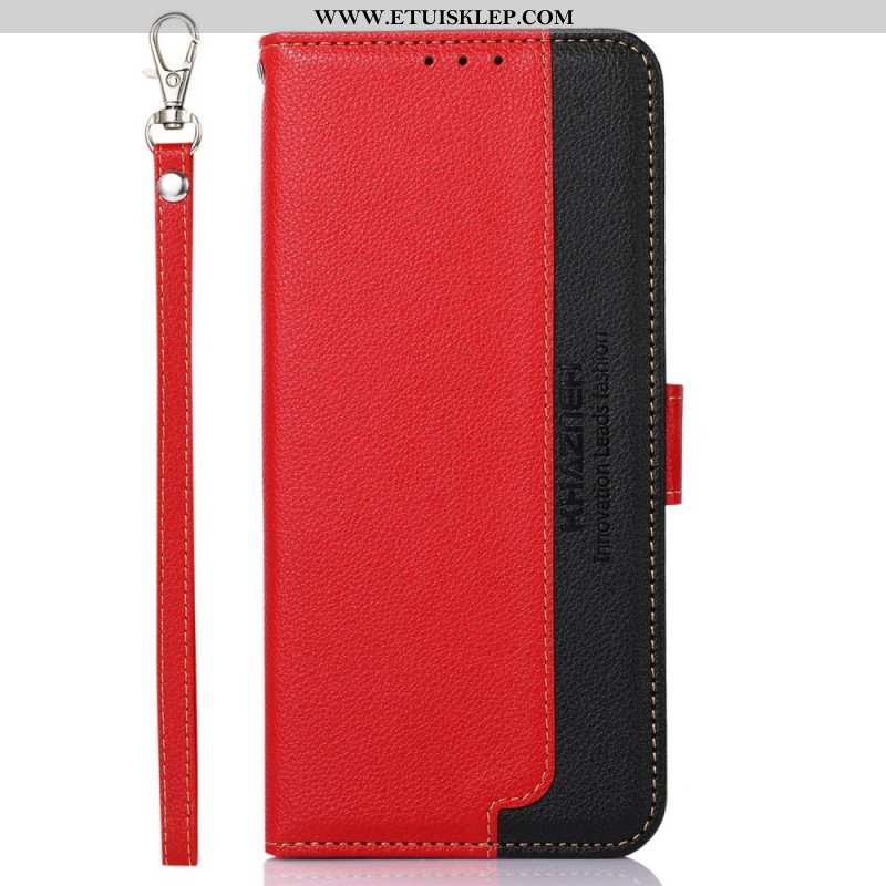 Etui Folio do Oppo Reno 7 Rfid Khazneh W Stylu Liczi